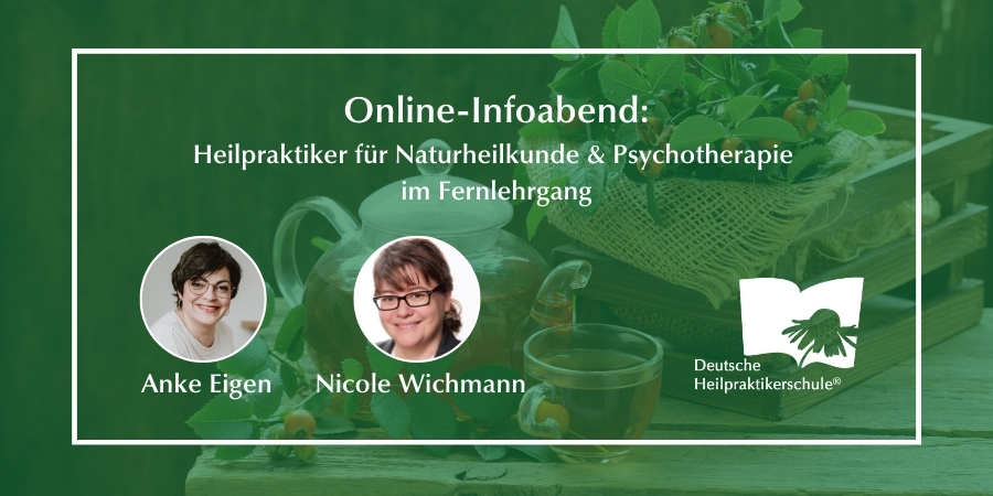 Online-Infoabend Heilpraktiker für Naturheilkunde und Psychotherapie im Fernlehrgang